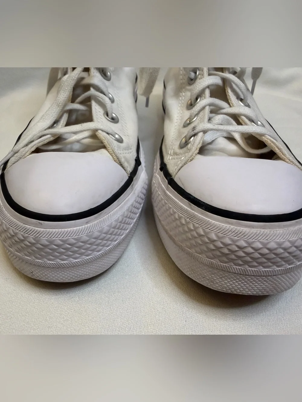 Converse Chuck Taylor All Star Lift Platform High Top White Canvas Womens 7.5